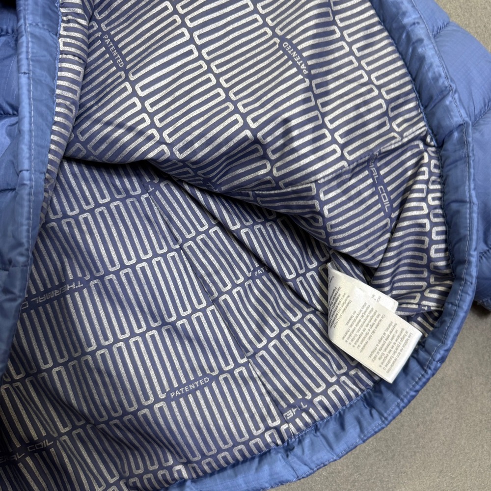 Columbia Puffer Jacket Women 1X Blue Thermal Coil Quilted Insulated Winter Snow - Picture 8 of 8